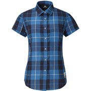 WOMENS SS TARTAN SHIRT 422840B01 B01_ブルー Sサイズ [アウトドア シャツ レディース]
