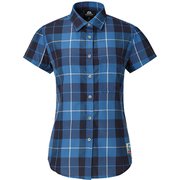 WOMENS SS TARTAN SHIRT L B01 ブルー [アウトドア シャツ]