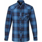 LS TARTAN SHIRT 421849B01 B01_ブルー XLサイズ [アウトドア シャツ メンズ]