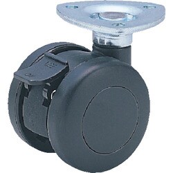 ユーエイ 双輪キャスターS付自在車 50径強化ナイロン車輪 P-50HGS