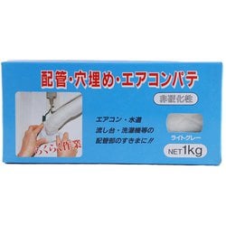 配管穴埋めパテ 1kg ライトグレー