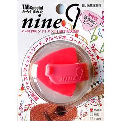 TABギターピック nine9 トライアングルタイプ サムピック 厚みHARD （蛍光ピンク・ピンク） ON117-KP × P （HARD）