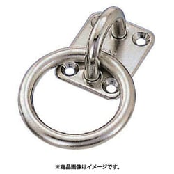 PR-5 [水本 ステンレス 丸カンプレート 丸カン内径30mm 30mm×34mm 1個]
