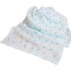 メダカシリーズ からーめだか 34cm×84cm ブルー フェイスタオル 15-2012040