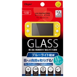 GAF-SWLGFLKBC [Switch Lite用 液晶保護ガラス 光沢ブルーライトカット]