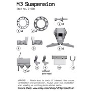 C-008 WWII 米 M2/M3 ハーフトラック用 サスペンションセット [1/35スケール ディティールアップパーツ]
