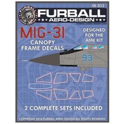 FAD48-052 MIG-31 キャノピーマスク [1/48スケール マスクシール]