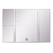 LED拡大メイクミラー215 ホワイト LSM-215-WHT