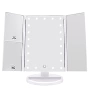 LEDミラー拡大ダブルドア217 ホワイト LSM-217-WHT