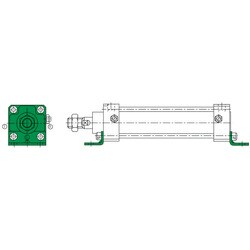 CKD 軸方向フート形支持金具 S1-LB-100