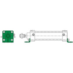 CKD 軸方向フート形支持金具 S1-LB-63