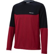 HEAT NAVI MESH L/S C TOMOJB56 （DRBK）ダークレッド/ブラック Sサイズ [アウトドア カットソー メンズ]