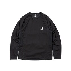 【人気SALE限定】ホグロフス Hybrid Pullover Men M シャツ Black Tシャツ/カットソー(七分/長袖)