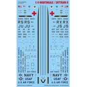 CD144019 アメリカ空軍/海軍 C-9 ナイチンゲール/スカイトレインII [1/144スケール エアクラフト用デカール]