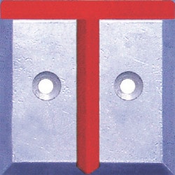 SH-3-2 [STS 境界用標示板(2穴・貼付用)SH-3 (10枚入)]