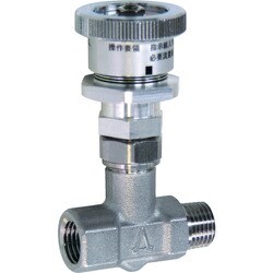 ASOH チッコロ-α 外×内ネジ型 パネル+ロック+開度指示 PT1/8 SM-8011