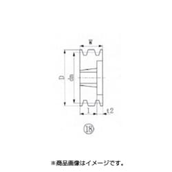 EVN ブッシングプーリー SPB 206mm 溝数3 SPB206-3 - 材料、部品