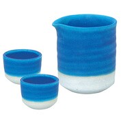 萬古焼 瑠璃紺 酒器 セット 8219-2471