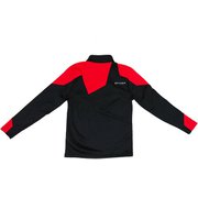 ORION ZIP T-NECK 181348 001BLK/RED Sサイズ [アウトドア カットソー メンズ]