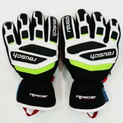 (SP)PRIME RACE R-TEX JR MIT S487154474750 ブラック/ホワイト/ネオングリーン 5インチ [スキーグローブ ジュニア]