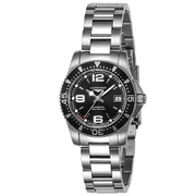 ハイドロコンクエスト ブラック 腕時計 並行輸入品 2年保証 L3.284.4.56.6