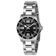 ハイドロコンクエスト ブラック 腕時計 並行輸入品 2年保証 L3.340.4.56.6