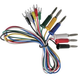 テイシン 端子付テストリード 50cm Y字端子⇔バナナプラグ (6本入) TLA-34