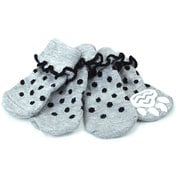 L'ange ペットソックス4足セット frill gray S [ペット 犬 ソックス 肉球保護 滑り止め]