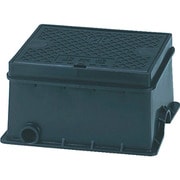 TSKHSB-4BK [トーエー 樹脂製散水栓ボックス ホース穴付 HSB 4 黒]
