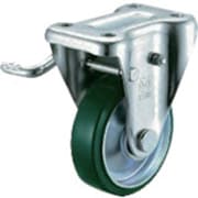 UWKB-130L [ユーエイ 産業用キャスターストッパー(左)付固定車 130径ウレタン車輪]