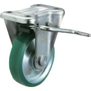 UWKB-200L [ユーエイ 産業用キャスターストッパー(左)付固定車 200径ウレタン車輪]