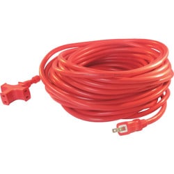 正和電工 トライアングルマルチタップ 125V-15A 20m 赤 VCTM-20