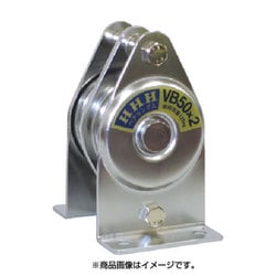 VS75X2 [HHH ステンレス固定滑車 たて型 2車 75mm]