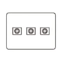 Panasonic フルカラーモダン電話線プレート3連・W WN6083W