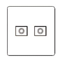 WN6582K [Panasonic フルカラー新金属電話線プレート2連]
