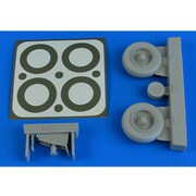 ARS2231 A-1J スカイレーダー 空軍式ホイール 塗装マスクシール付 トランぺッター用 [1/32スケール レジン製ディティールアップパーツ]