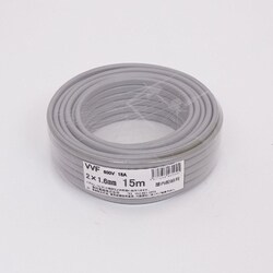 VVFケーブル 2心X1.6mm 15m 灰色