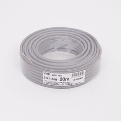 VVFケーブル 2心X1.6mm 20m 灰色