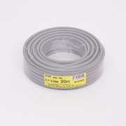 VVFケーブル 2心X2.0mm 20m 灰色