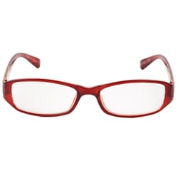 老眼鏡 シニアグラス セルフレーム（柄付） 度数＋2.50 レッド RG-F02 2.5