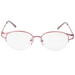 老眼鏡 シニアグラス ナイロールメタルフレーム 度数＋3.50 ピンク RG-N01 3.5