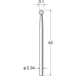 C1031 [リューター 精密加工用スチールカッター]