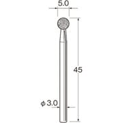 D3050 [リューター 軸付電着ダイヤモンド砥石]