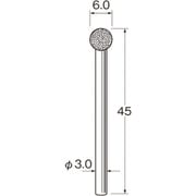 D3060 [リューター 軸付電着ダイヤモンド砥石]