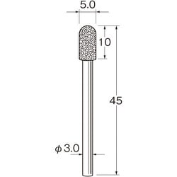 D3250 [リューター 軸付電着ダイヤモンド砥石]