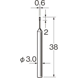 D5306 [リューター 機械研削用軸付電着ダイヤモンド砥石(インターナル研削用)]
