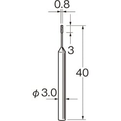 D5308 [リューター 機械研削用軸付電着ダイヤモンド砥石(インターナル研削用)]