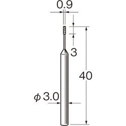 D5309 [リューター 機械研削用軸付電着ダイヤモンド砥石(インターナル研削用)]