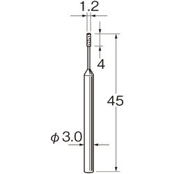 D5312 [リューター 機械研削用軸付電着ダイヤモンド砥石(インターナル研削用)]