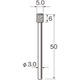 D5350 [リューター 機械研削用軸付電着ダイヤモンド砥石(インターナル研削用)]
